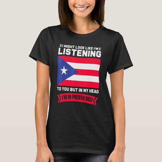 I mitt huvud i Puerto Rico Puerto Rican T Shirt (Framsida)