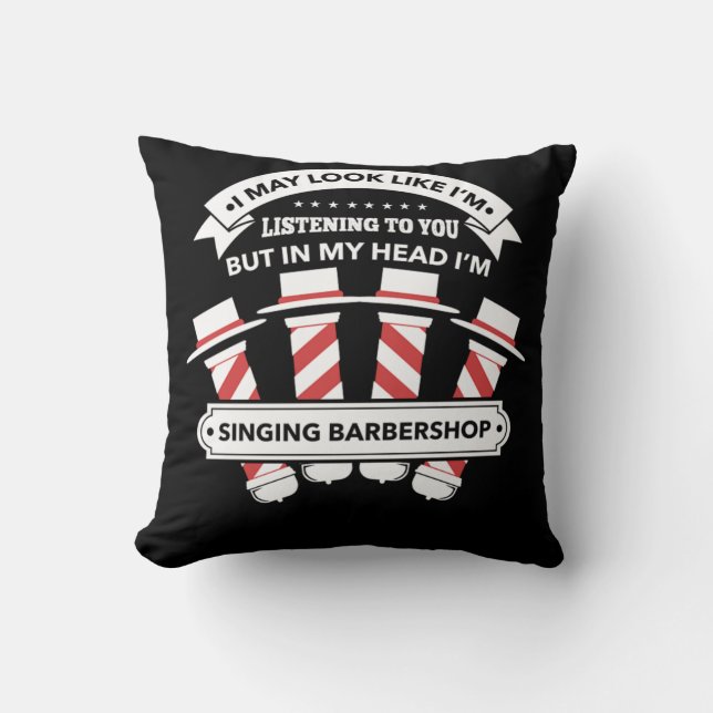 I mitt huvud Im Singing Barbershop Quartet Gift Kudde (Framsida)