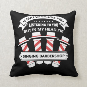 I mitt huvud Im Singing Barbershop Quartet Gift Kudde