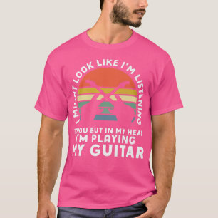 I mitt huvud spelar jag min Guitar Musician Bass G T Shirt