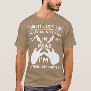 I mitt huvud spelar jag min Guitar Musician Bass G T Shirt