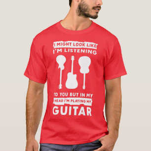 I mitt huvud spelar jag min Guitar Musician Bass G T Shirt
