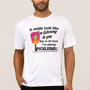 I mitt huvud spelar jag Pickleball-kul T Shirt