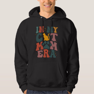 I mitt Kat Mamma Era Retro Groovy Cat Lover Hoodie