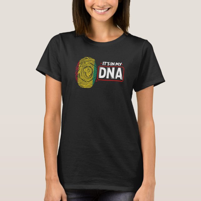 I mitt nationella DNA-Flagga Guinean Patriotic Gui T Shirt (Framsida)