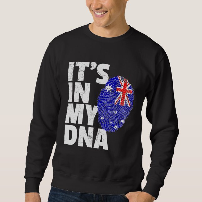 I mitt nationella Pride i Dna Australia-Flagga Lång Ärmad Tröja (Framsida)