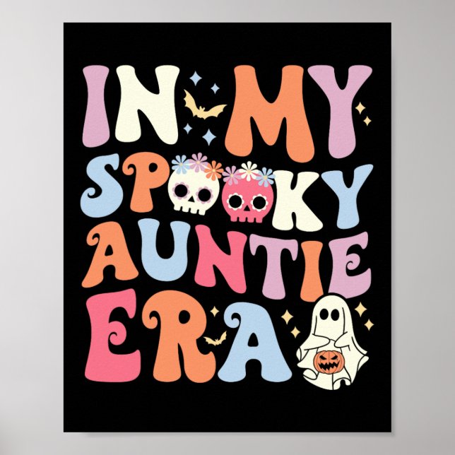 I mitt tal Auntie Era Halloween Groovy Witchy Sp Poster (Framsidan)