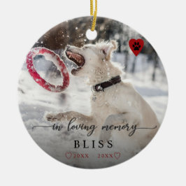 I Monogram för att ladda ned minnesplatta fotopapp Julgransprydnad Keramik