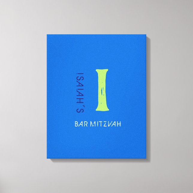 I Monogram Inloggningsnämnd för Bat mitzvah inlogg Canvastryck (Framsida)