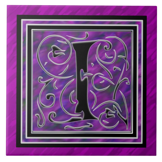I Monogram "Lila Vatten" keramiska plattor Kakelplatta (Framsidan)