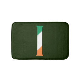 I Monogram överskreds iriska Flagga Badrumsmatta