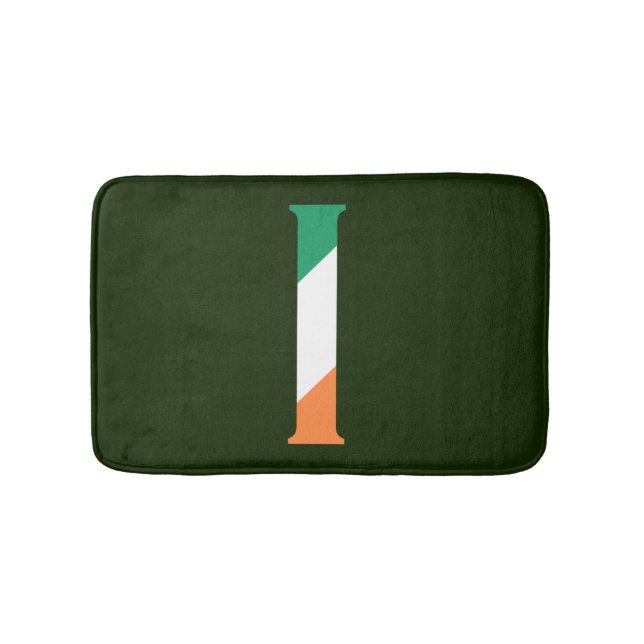 I Monogram överskreds iriska Flagga Badrumsmatta (Framsidan)