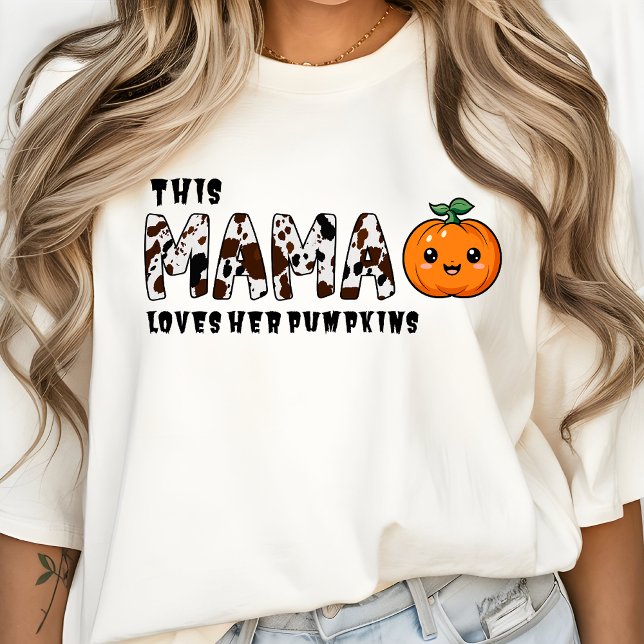 I Mor Kärlek, hennes påsar Cute Halloween Mamma T Shirt (Western Mama Halloween Shirt)
