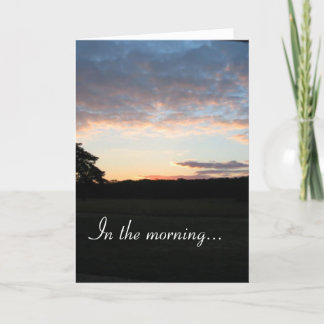 I morgonen… kort