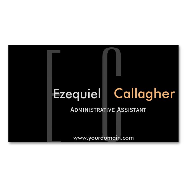 I mörken inte mer. Minimalist typ Magnetiska Visitkort (Framsida)