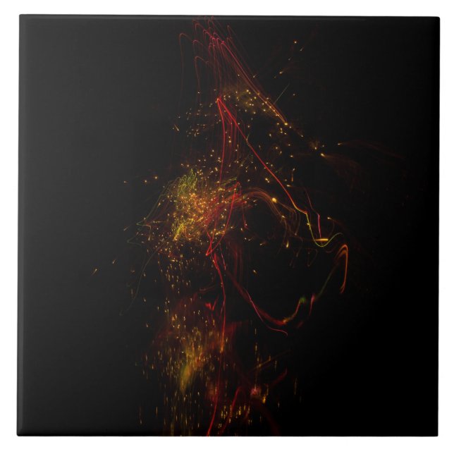 I Mörker Stor (6" X 6") Keramisk Fototegel Kakelplatta (Framsidan)