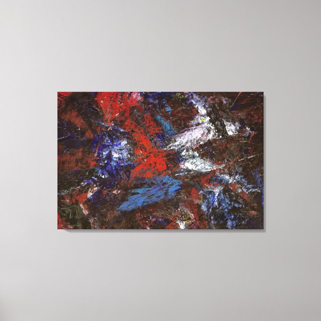 I Mörkrets Abstrakt Canvastryck (Framsida)