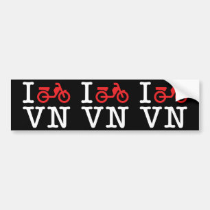 I Motorcykel Vietnam Bildekal