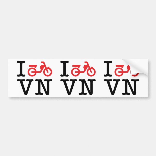I Motorcykel Vietnam Bildekal (Framsidan)