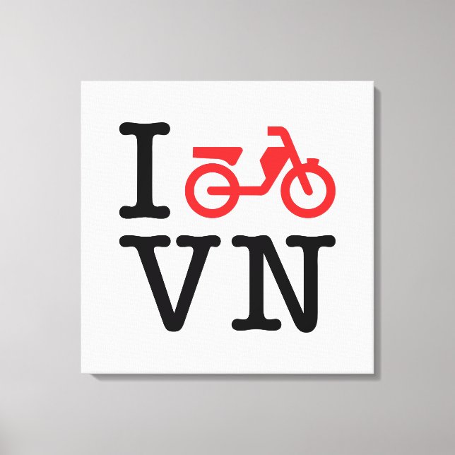 I Motorcykel Vietnam Canvastryck (Framsida)