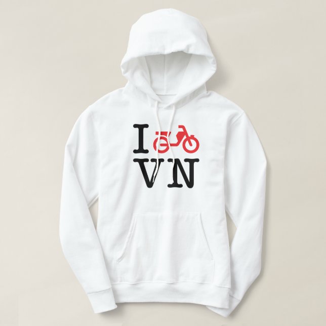 I Motorcykel Vietnam Hoodie (Design framsida)