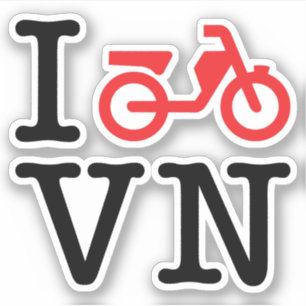 I Motorcykel Vietnam Klistermärken