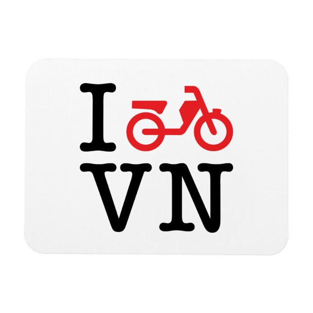 I Motorcykel Vietnam Magnet (Horisontell)