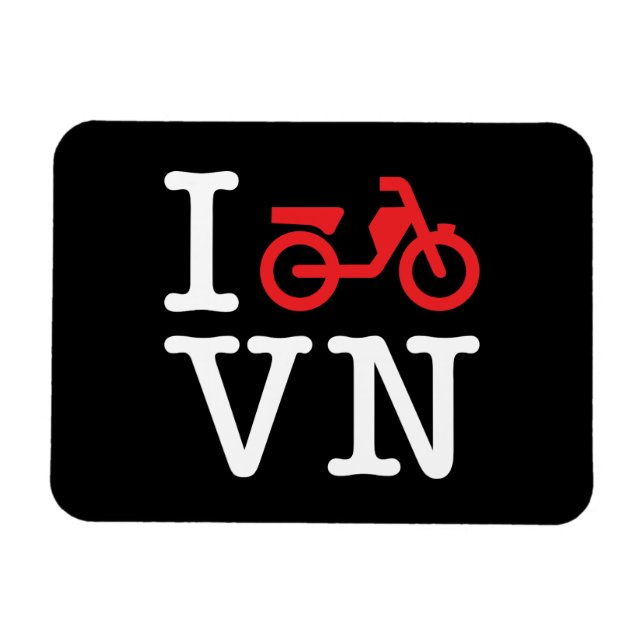 I Motorcykel Vietnam Magnet (Horisontell)