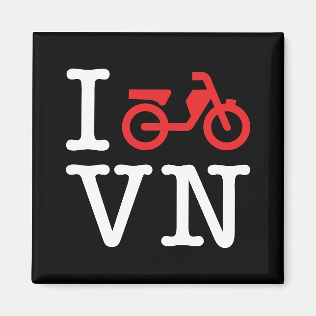 I Motorcykel Vietnam Magnet (Framsidan)