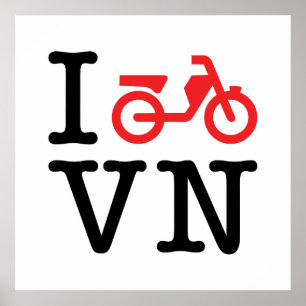 I Motorcykel Vietnam Poster