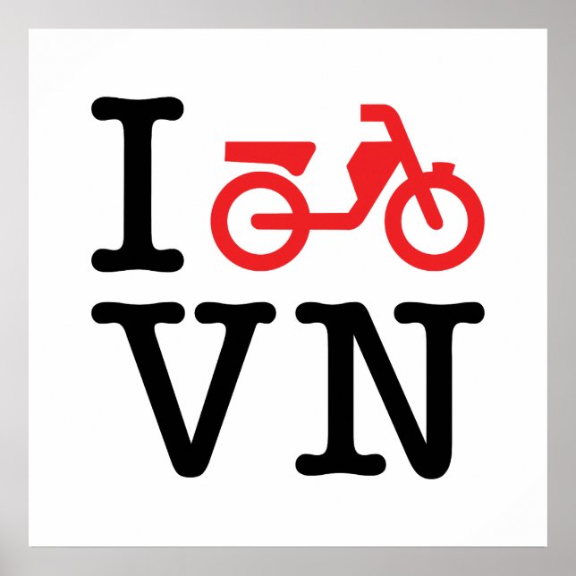 I Motorcykel Vietnam Poster (Framsidan)