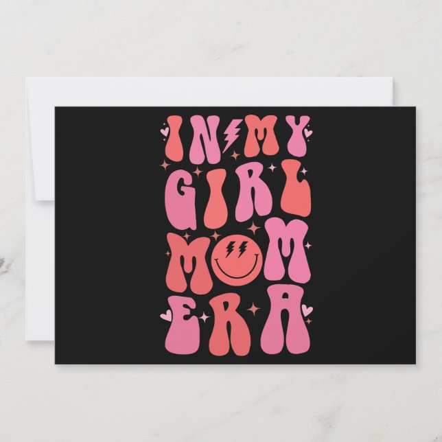 I My Girl Mamma Era Retro Groovy Mors dag Inbjudningar (Framsida)
