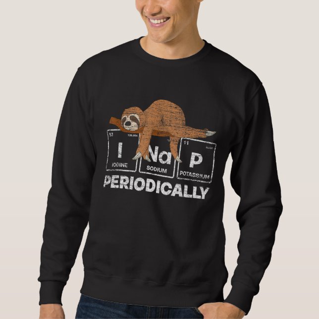 I Nap periodiskt funnigt, sömnmedel S Lång Ärmad Tröja (Framsida)