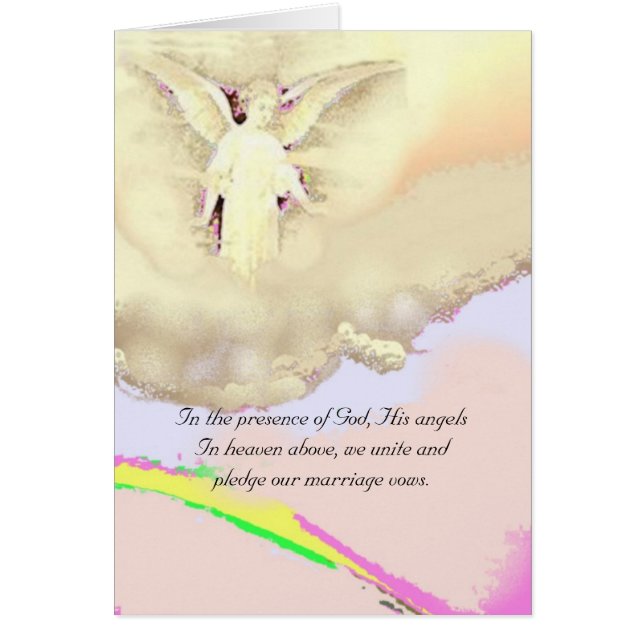 I närvaroen av guden hälsningskort (Framsidan)