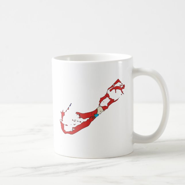 I naturlig storlek Bermuda flaggakarta Kaffemugg (Höger)