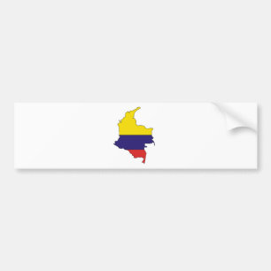 I naturlig storlek Colombia flaggakarta Bildekal