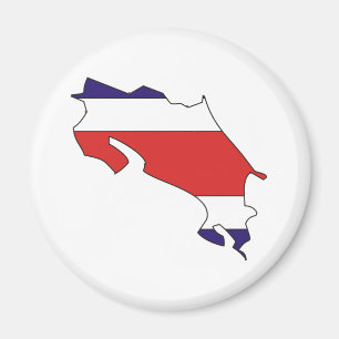 I naturlig storlek Costa Rica flaggakarta Magnet
