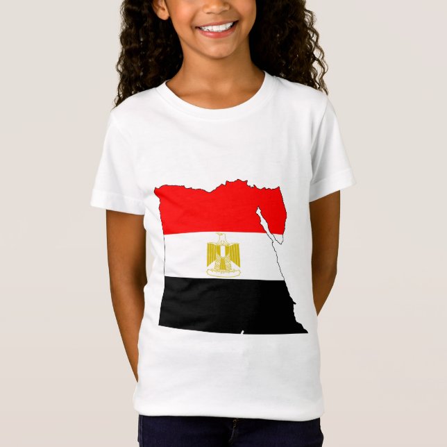 I naturlig storlek egyptenflaggakarta t-shirt (Framsida)