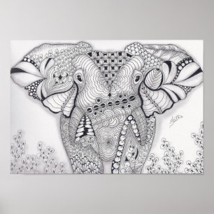 I naturlig storlek elefant poster