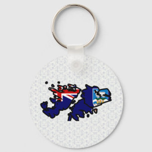 I naturlig storlek Falkland Islands flaggakarta Nyckelring