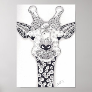 I naturlig storlek giraff poster