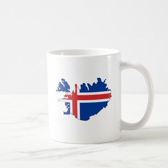 I naturlig storlek islandflaggakarta kaffemugg (Höger)
