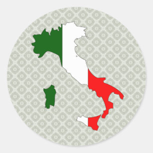 I naturlig storlek italienflaggakarta runt klistermärke