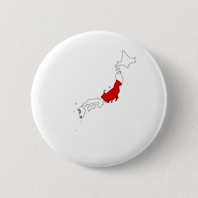 I naturlig storlek Japan flaggakarta Knapp (Framsida)