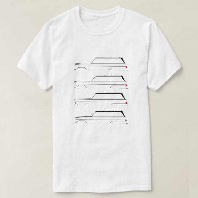 I naturlig storlek JeepWagoneer historia i Tee (Design framsida)