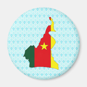 I naturlig storlek Kamerunflaggakarta Magnet