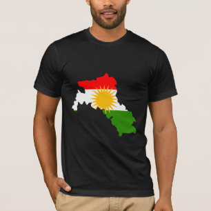 I naturlig storlek Kurdistanflaggakarta Tee