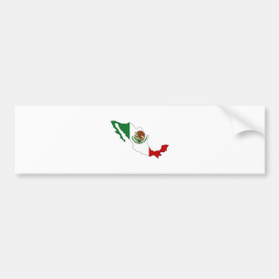 I naturlig storlek Mexico flaggakarta Bildekal