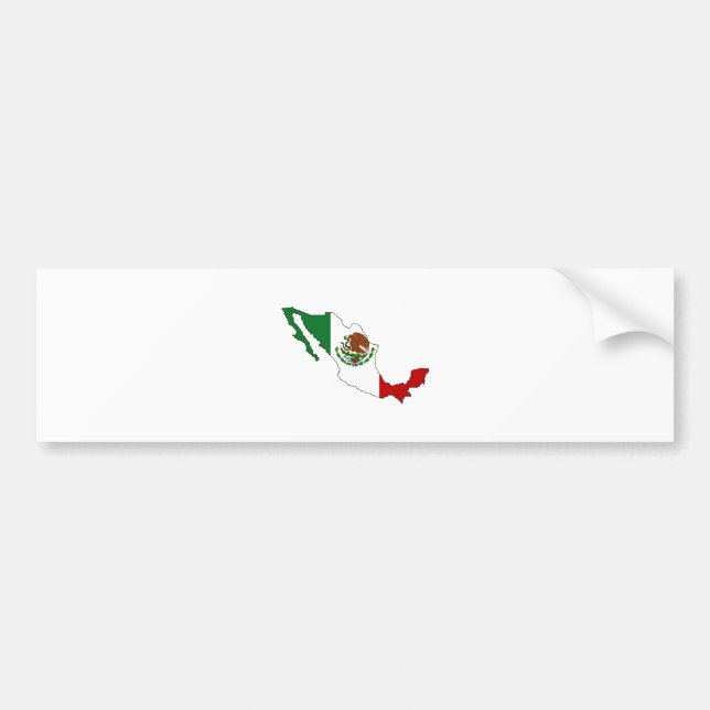 I naturlig storlek Mexico flaggakarta Bildekal (Framsidan)