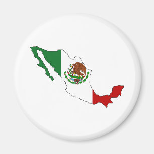 I naturlig storlek Mexico flaggakarta Magnet